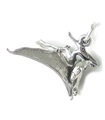 Pterodactyl Dinosaur charm i sterling silver .925 x 1 dinosaurier