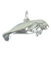 Manatee 2D Sterling Silber Charm-Anhänger .925 x 1 Manatees Charms