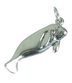 Manatee Sterling Silber Charm-Anhänger 2D .925 x 1 Manatees Charms