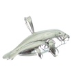 Manatee And Baby sterling zilveren hanger .925 x 1 Manatees hangers