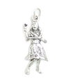 Hula Dancer charm i sterling silver .925x1 Hawaii Hawaiian Holiday charm