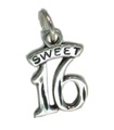 Sweet 16 Sexton sterling silver SMÅ charm .925 x 1 16 -årsdagar