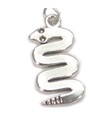 Charm de plata de ley 2d de serpiente .925 x 1 encantos de serpientes nativas americanas