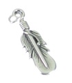 Feather 2D charm i sterling silver .925 x 1 Fjädrar