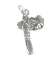 Tomahawk infödda amerikanska axel charm i sterling silver .925 x 1 Tomahawks