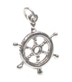 Fartyg Hjul sterling silver charm .925 x 1 båt charm