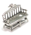 Charm de plata esterlina para banco de jardín .925 x 1 Charms Love Benches