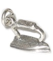 Fer plat Old Style charme en argent sterling .925 x 1 fers à repasser charmes