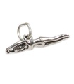 Kvinnlig simmare sterling silver charm .925 x 1 Lady simning charm