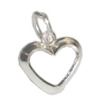 Charm petit coeur en argent sterling .925 x 1 Charms coeurs d'amour