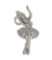 Ballerina Ballet Dancer charm i sterling silver .925 x 1 Dans charm