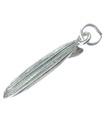 Charm de planche de surf en argent sterling .925 x 1 Charms de planche de planches de surf