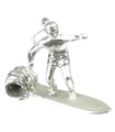 Surfer reitet auf der Welle Sterling Silber Charm .925 x 1 Surf Charms