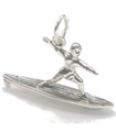 Surfer an Bord Sterling Silber Charm .925 x 1 Surf- und Surf-Charms