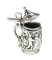 Bierkrug Sterling Silber Charm Öffnungsdeckel .925 x 1 Trinkcharme