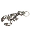 Breloque en argent sterling homard .925 x 1 Breloques de plongée alimentaire pour homards