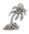 Florida Palm Tree charm i sterling silver .925 x 1 Nordamerika helgdagar