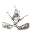 Golfschläger mit Ball Sterling Silber Charm .925 x 1 Golf Charms