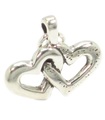 Joined Hearts hänge i sterlingsilver .925 x 1 Love heart