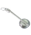 Charm banjo de plata esterlina .925 x 1 Charms de música banjos