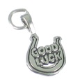 Charm colgante Good Luck en plata de ley con forma de herradura .925 x 1 Lucky