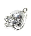 Casque de football américain breloque en argent sterling .925 x 1 breloques de sport