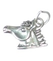 Pferdekopf Sterling Silber Charm .925 x 1 Pferdeköpfe Chams Anhänger