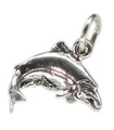 Ciondolo piccolo in argento sterling salmone .925 x 1 ciondoli pesce e pesca