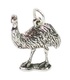 Emu Vogel Sterling Silber Charm .925 x 1 Flightless Birds Charms