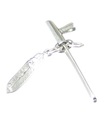 Charm in argento sterling pipa della pace .925 x 1 ciondoli nativi americani pipe