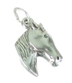 Horsehead 2D Sterling Silber Charm-Anhänger .925 x 1 Horse Horses Charms