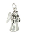 Engel mit Harfe Sterling Silber Charm .925 x1 Engel und Harfen Charms