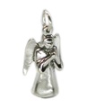 Ange aux mains en prière breloque en argent sterling .925 x 1 Breloques sacrées