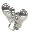 Charm de plata de ley para guantes de boxeo .925 x 1 Charms de boxeadores