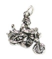 Breloque moto en argent sterling .925 x 1 Breloques motos