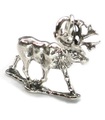 Caribou Sterling Silber Charm .925 x 1 Tiere mit Geweih