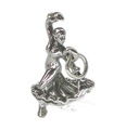 Charme de danseuse de flamenco en argent sterling .925 x 1 Charmes de danseuses espagnoles