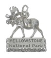 Moose of Yellowstone National Park Sterling Silber Charm .925 x 1