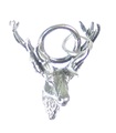 Elk Head breloque en argent sterling .925 x 1 têtes d'élans avec bois