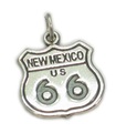 Breloque en argent sterling Route 66 Nouveau-Mexique .925 x 1 breloques en Amérique du Nord