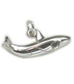 Pendentif à breloque en argent sterling 2D Baleine .925 x 1 Baleines Pays de Galles