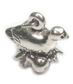 Rebhuhn in einem Birnbaum Sterling Silber Charm .925 x1 Weihnachtsanhänger