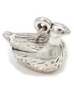 Breloque en argent sterling poule française .925 x 1 poules breloques de Noël