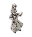 Lady Dancing Sterling Silber Charm .925 x 1 Weihnachtsanhänger