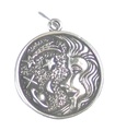 Pendentif à breloques en argent sterling scène céleste .925 x 1 étoiles lunes