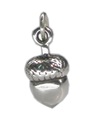 Acorn Sterling Silber Charm .925 x 1 Eichensamen Charms