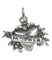 Ciondolo in argento sterling Madre su cuore .925 x 1 Ciondoli di famiglia