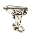 Bohrer Sterling Silber Charm .925 x 1 Bohrer Werkzeuge Charms