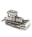 Bulldozer charm i sterling silver .925 x 1 Bull Dozer berlocker