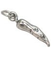 Chili Pepper Sterling Silber Charm .925 x 1 Chili Peppers Charms